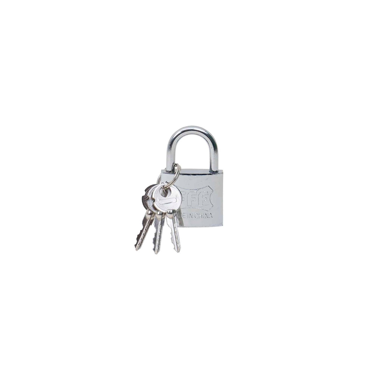 Lacat crom 38mm cu 3 chei in cruce, compact si rezistent