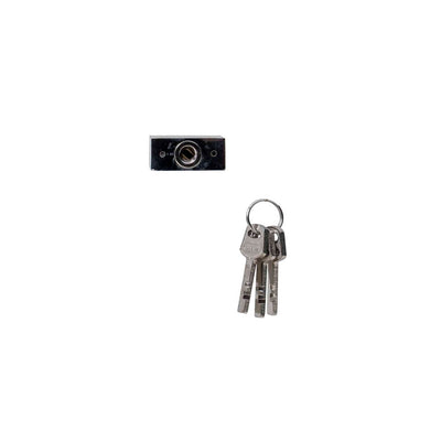 Lacat patrat cromat 40mm cu 3 chei, rezistent si usor de folosit