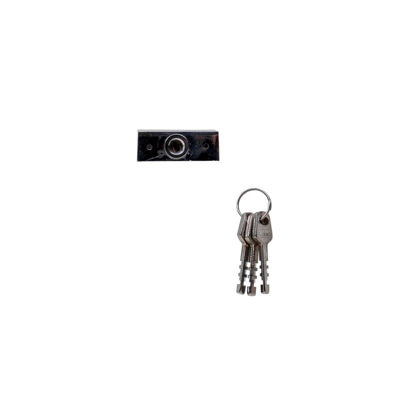 Lacat patrat cromat 50mm cu 3 chei, rezistent si sigur