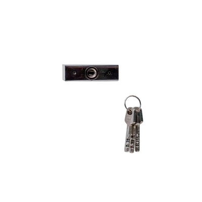 Lacat patrat cromat 60mm cu 3 chei, rezistent si sigur