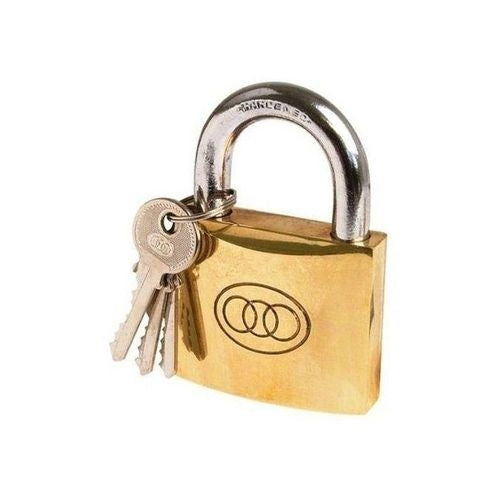 Lacat rezistent 63 mm cu finisaj galben pentru securizare eficienta