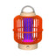 Lampa anti-tantari, unda UV pentru a atrage tantarii, soc electric puternic, 360°, sigura si ecologica, 1200mAh, incarcare USB, portocaliu