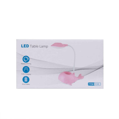 Lampa birou copii cu 3 tipuri de lumina, LED 3W, model delfin roz