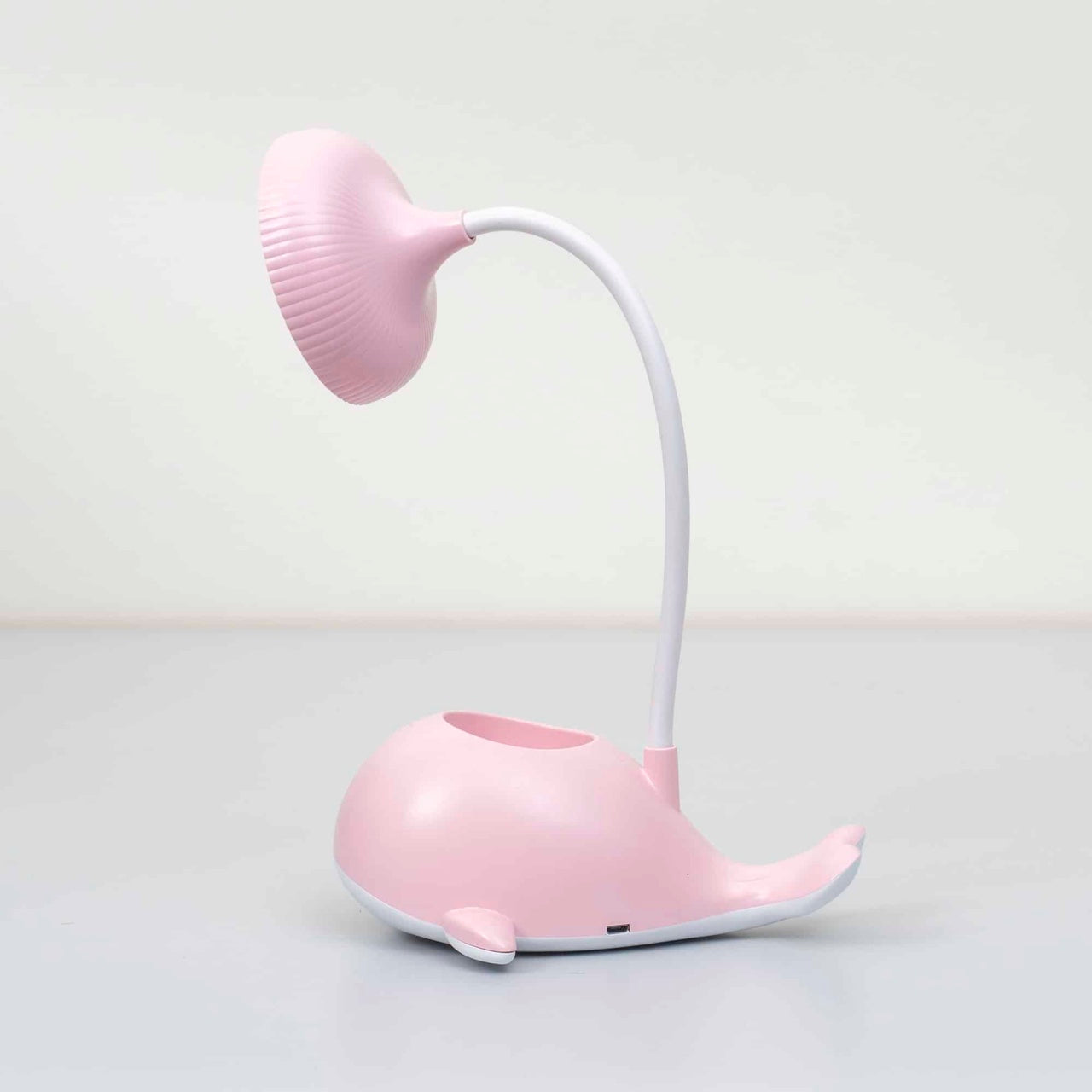 Lampa birou copii cu 3 tipuri de lumina, LED 3W, model delfin roz