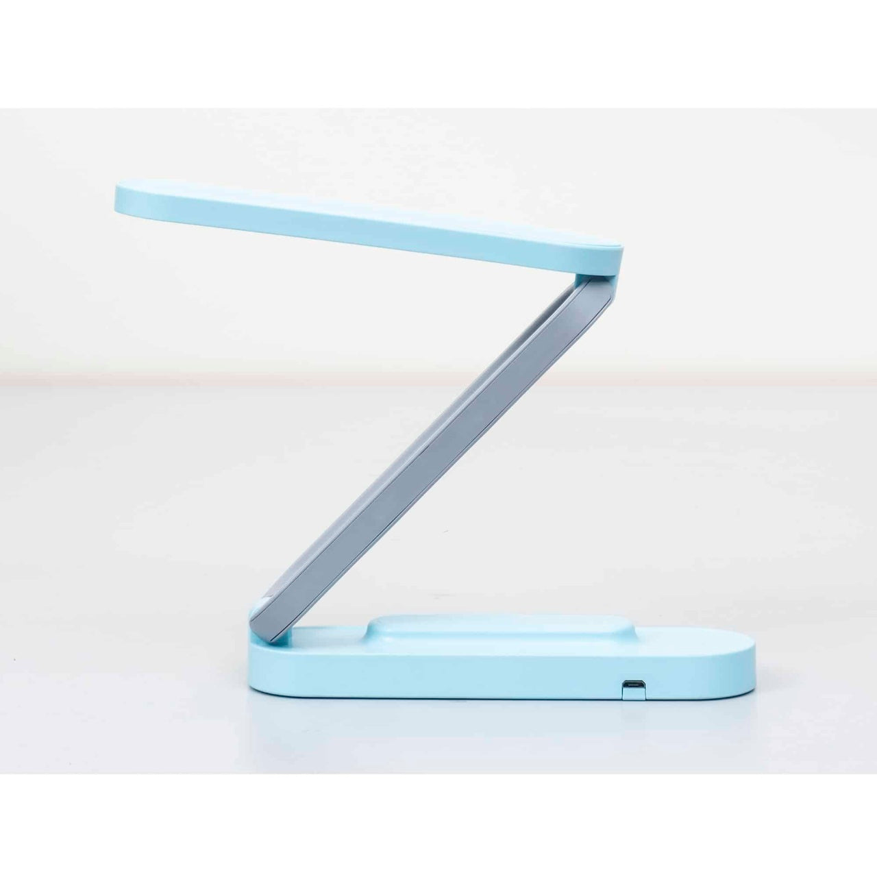 Lampa birou pliabila portabila, 3W, 3 tipuri lumina, touch, USB, bleu