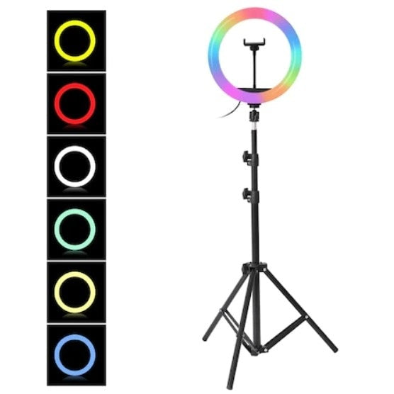 Lampa circulara profesionala LED, FOXMAG24, diametru 12 inch