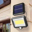 Lampa cu panou solar separat FOXMAG24, cu telecomanda, 100 LED-uri, senzor de miscare, negru