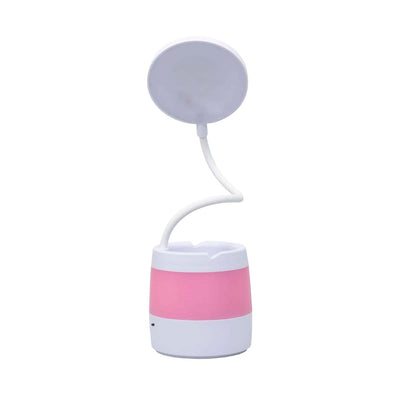 Lampa de birou copii cu LED, 4 tipuri de lumina, model floare, roz