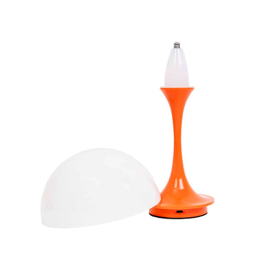 Lampa de birou portabila cu 3 tipuri de lumina, aprindere touch si incarcare USB, portocaliu