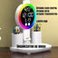 Lampa de birou, SMART, flexibil 30-47cm, cu ceas, data si temperatura, suport anti-alunecare, cu 2 organizatoare, din ABS, alb