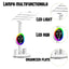 Lampa de birou, SMART, flexibil 30-47cm, cu ceas, data si temperatura, suport anti-alunecare, cu 2 organizatoare, din ABS, alb