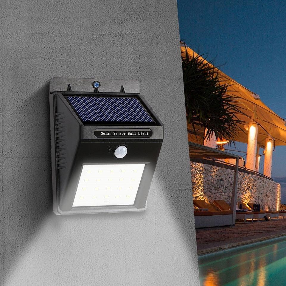 Lampa de exterior, AND, pentru perete, 48 LED-uri, senzor de lumina