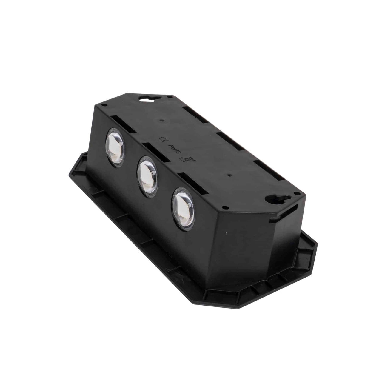 Lampa de perete solara cu 6 LED-uri si 2 culori de lumina, dimensiuni 21x10x4-6 cm