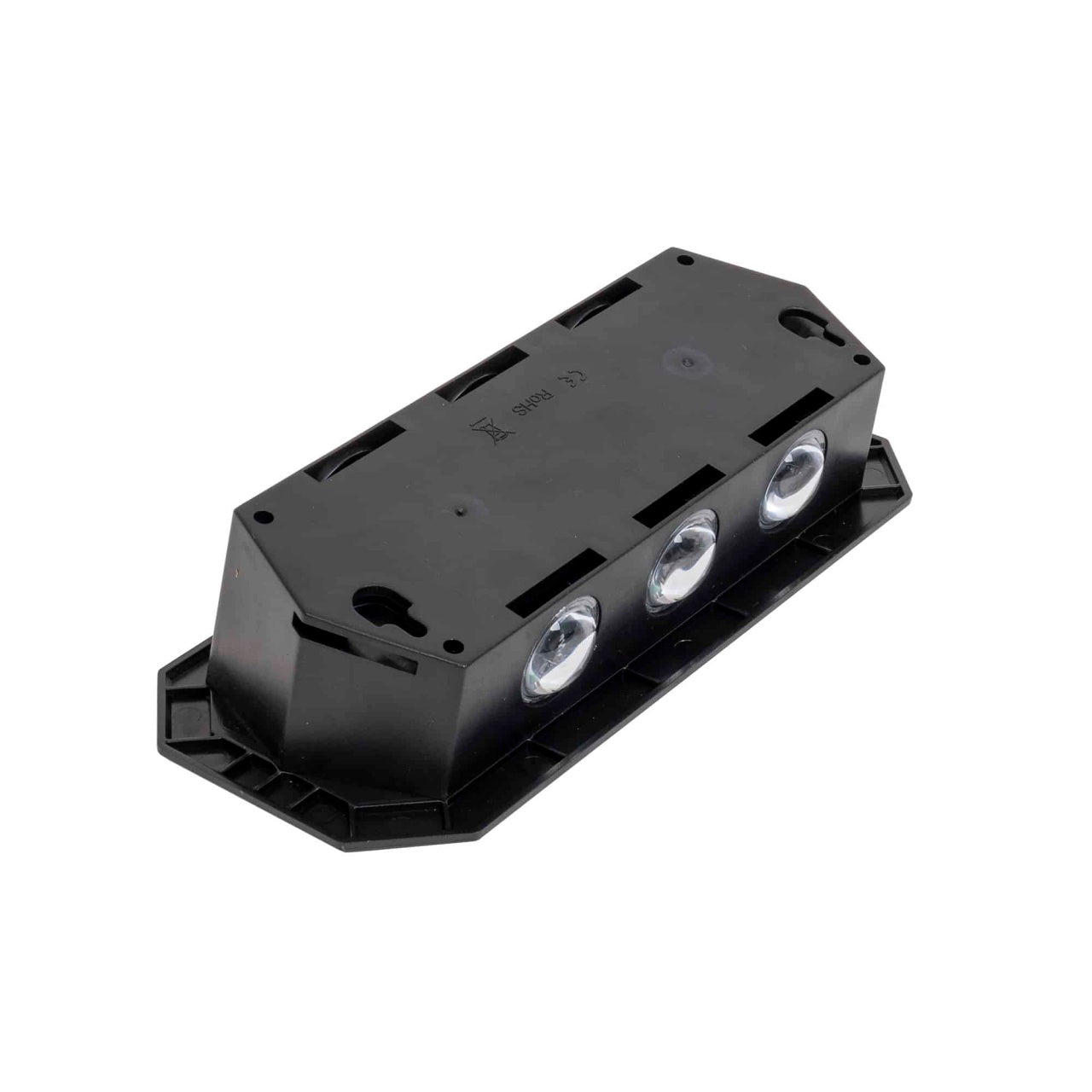Lampa de perete solara cu 6 LED-uri si 2 culori de lumina, dimensiuni 21x10x4-6 cm