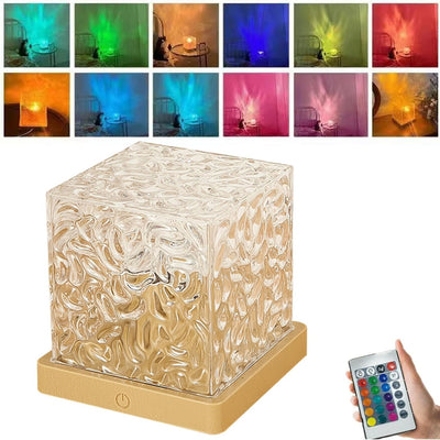 Lampa de veghe LED, LEAN, proiector cu 16 culori RGB, cu telecomanda, Luminozitate reglabila, Iluminat la 360 grade