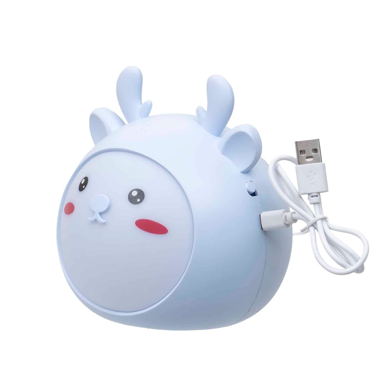 Lampa de veghe pentru copii, 3 tipuri lumina, putere 4.2W, touch, USB, model ren bleu