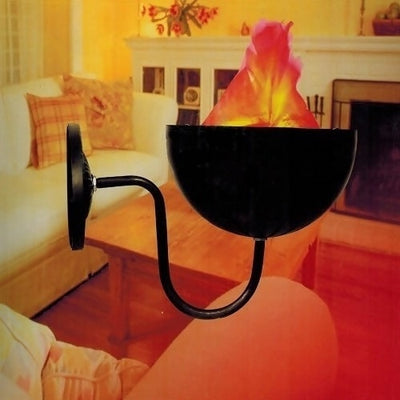 Lampa decorativa cu flacara FOXMAG24 cu proiectie halogen ce imita flacara, prindere pe perete