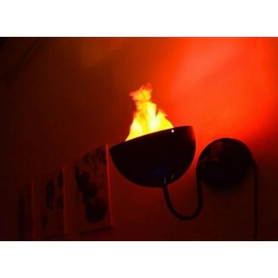 Lampa decorativa cu flacara FOXMAG24 cu proiectie halogen ce imita flacara, prindere pe perete