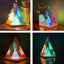 Lampa decorativa cu LED uri, stil piramida, cu incarcare USB, jocuri de lumini, putere 2W, mod de control ON / OFF, multicolor