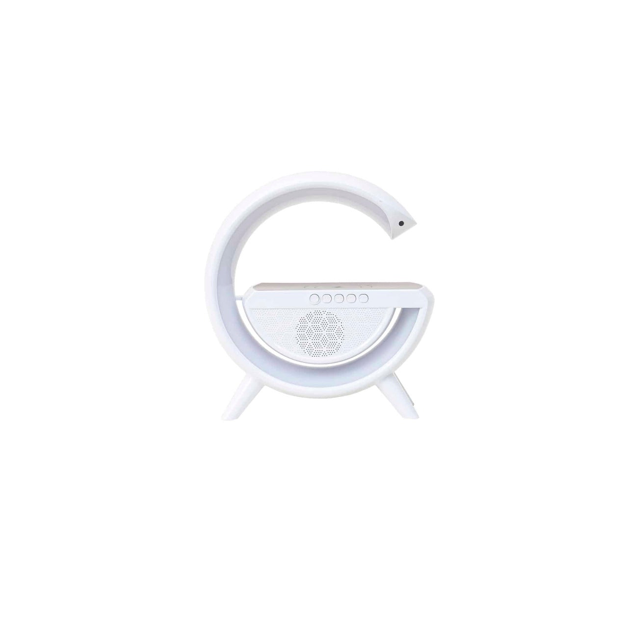 Lampa LED 3 in 1 cu boxa si incarcator wireless 15W, dimensiuni 22x8x24 cm