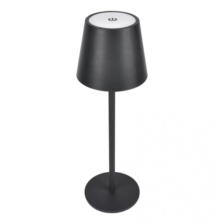 Lampa LED de masa, tocuh control, diametru 11cm, inaltime 36 cm, cu 3 intensitati de lumina, cap detasabil, negru