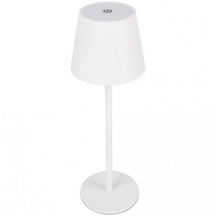 Lampa LED de masa, tocuh control, diametru 11cm, inaltime 36 cm, cu 3 intensitati de lumina, cap detasabil, alb