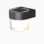 Lampa LED de perete rotunda cu incarcare solara, design compact si senzor de lumina