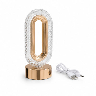Lampă LED Decorativă cu Efect de Flacără și Alimentare USB, Auriu – imagine principală