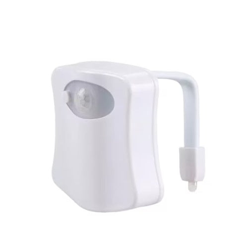 Lampa LED pentru toaleta, senzor miscare/lumina, cu 8 culori, din plastic, alb