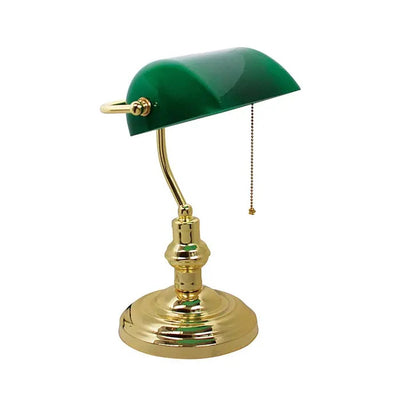 Lampa pentru birou cu dulie E27, max 60W, culoare verde-auriu