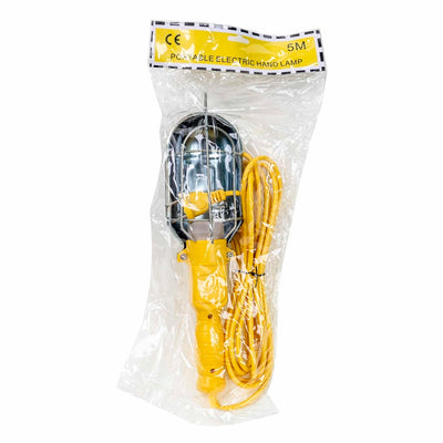 Lampa portabila de lucru 100W cu cablu 5m si carlig de agatare, galben
