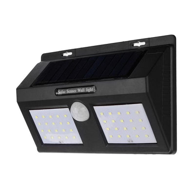 Lampa solara 48 LED de perete cu senzor de amurg, 600 lumeni