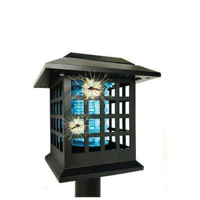 Lampa solara anti-insecte, cu bare de siguranta, buton on/off, cu montare prin agatare sau de sine statator, negru