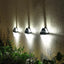 Lampa solara, cu prindere pe perete, cu senzor de lumina, impermeabila, lumina alba, alb/negru