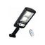 Lampa solara cu telecomanda, cu 2 celule, sistem de prindere pe stalp, senzor de miscare, din ABS, negru