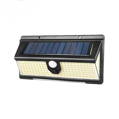 Lampa solara de gradina, cu prindere pe perete, cu 190 de LED-uri, 3 moduri de iluminare, waterproof, negru