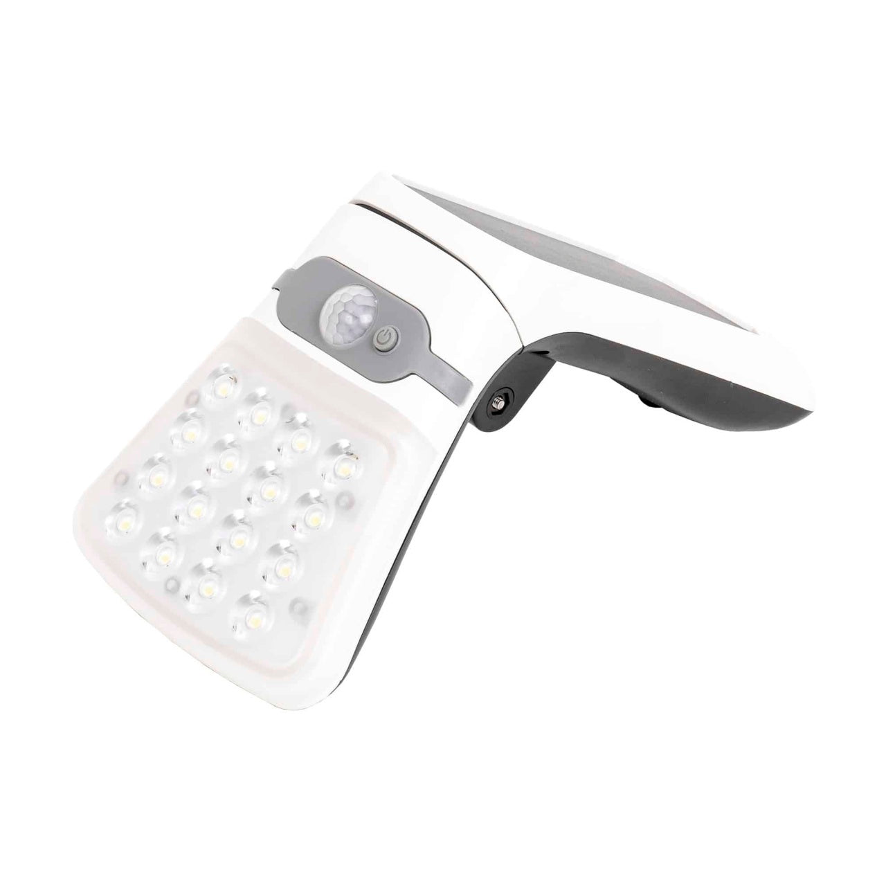 Lampa solara de perete 20W cu senzor de miscare, design conic alb