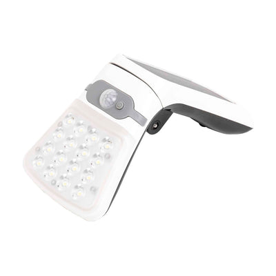 Lampa solara de perete 20W cu senzor de miscare, design conic alb