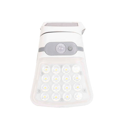 Lampa solara de perete 20W cu senzor de miscare, design conic alb