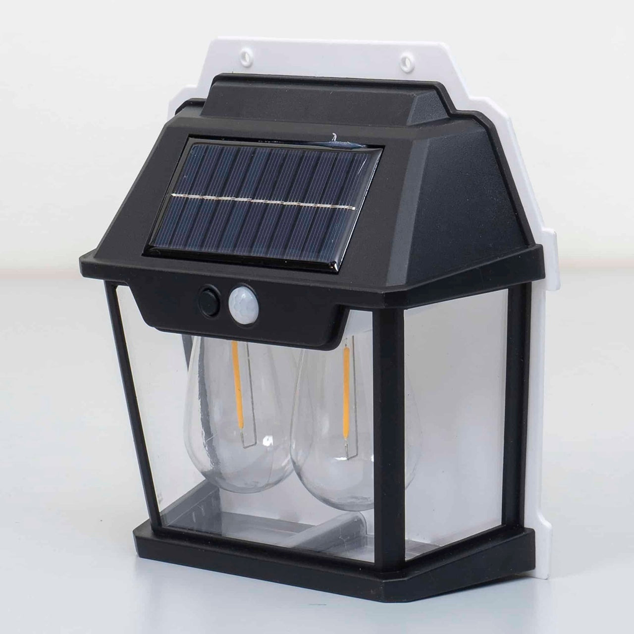 Lampa solara de perete cu 2 becuri LED, 28W, senzor miscare, 3 moduri lumina