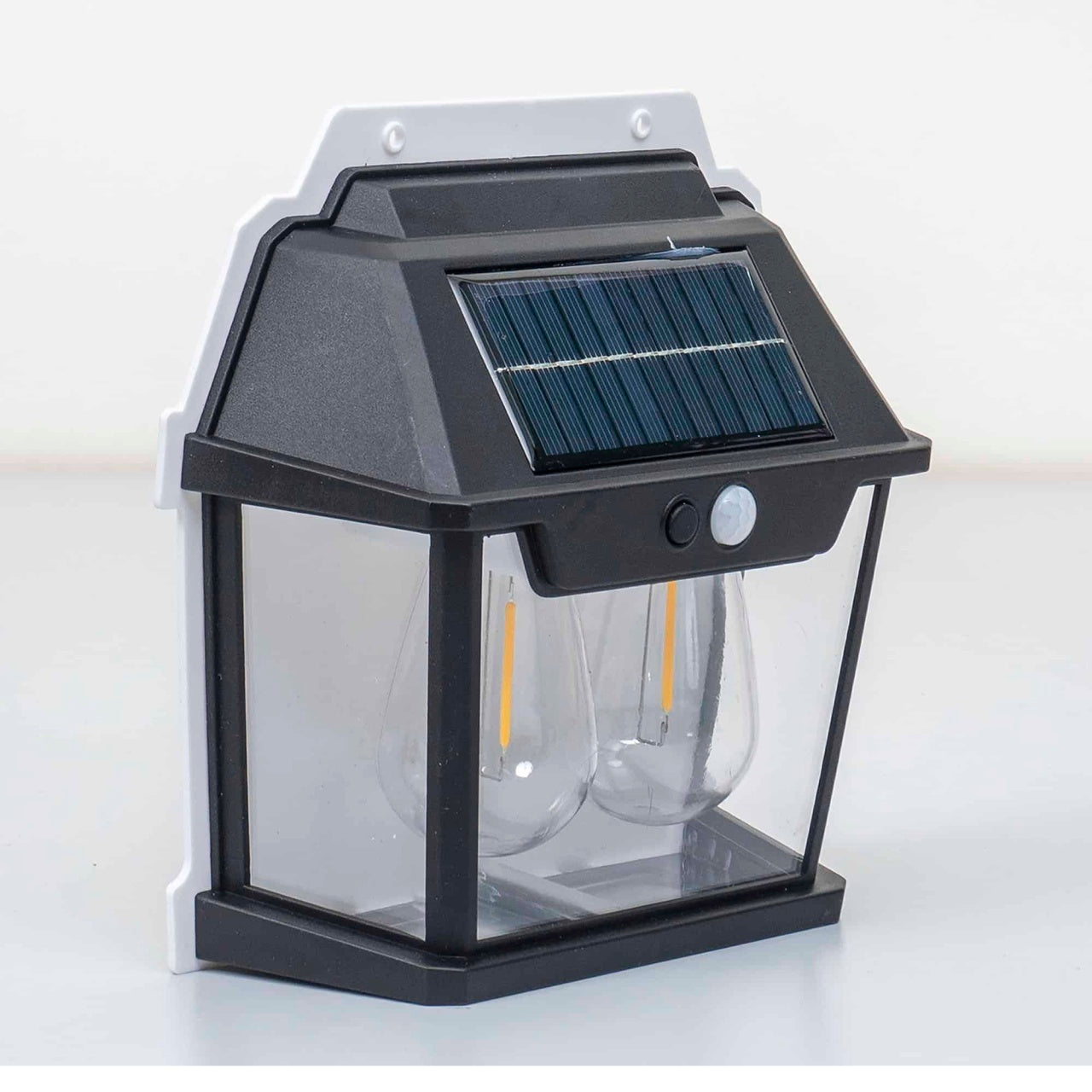 Lampa solara de perete cu 2 becuri LED, 28W, senzor miscare, 3 moduri lumina
