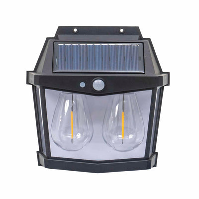 Lampa solara de perete cu 2 becuri LED, senzor miscare si 3 moduri de iluminare