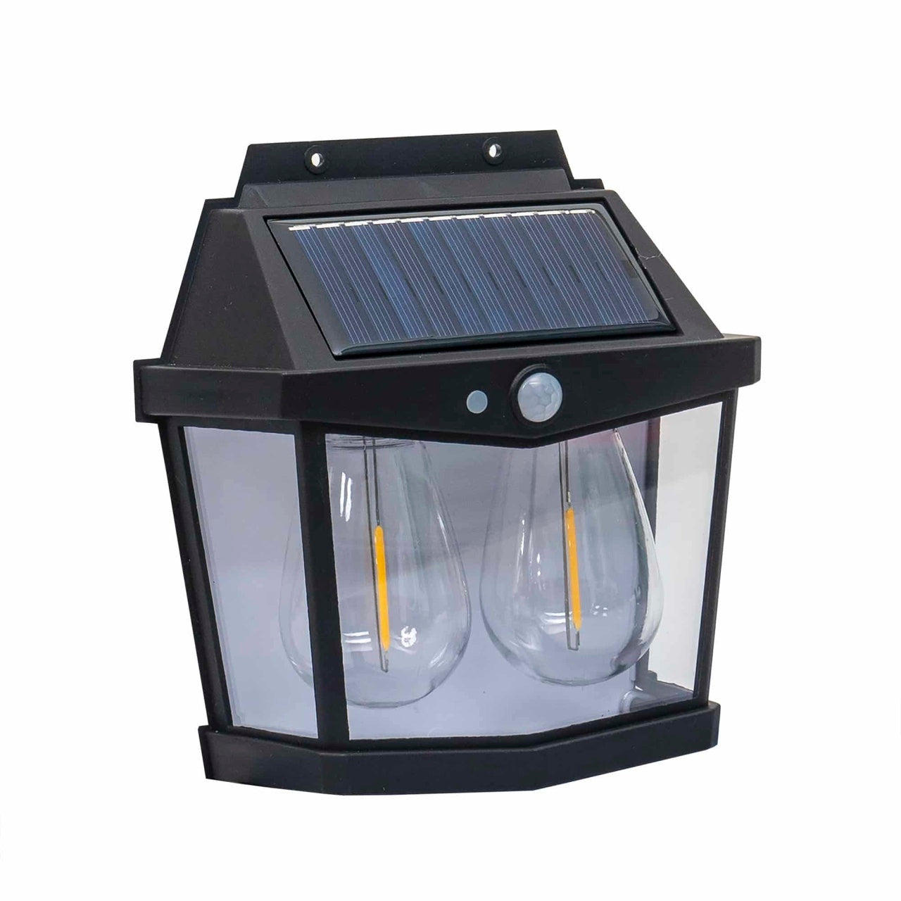 Lampa solara de perete cu 2 becuri LED, senzor miscare si 3 moduri de iluminare