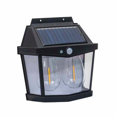 Lampa solara de perete cu 2 becuri LED, senzor miscare si 3 moduri de iluminare