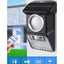 Lampa solara de perete, cu 59 de LED-uri albe si colorate, cu senzor de miscare, panou solar de 3W, autonomie 10h, cu telecomanda, negru