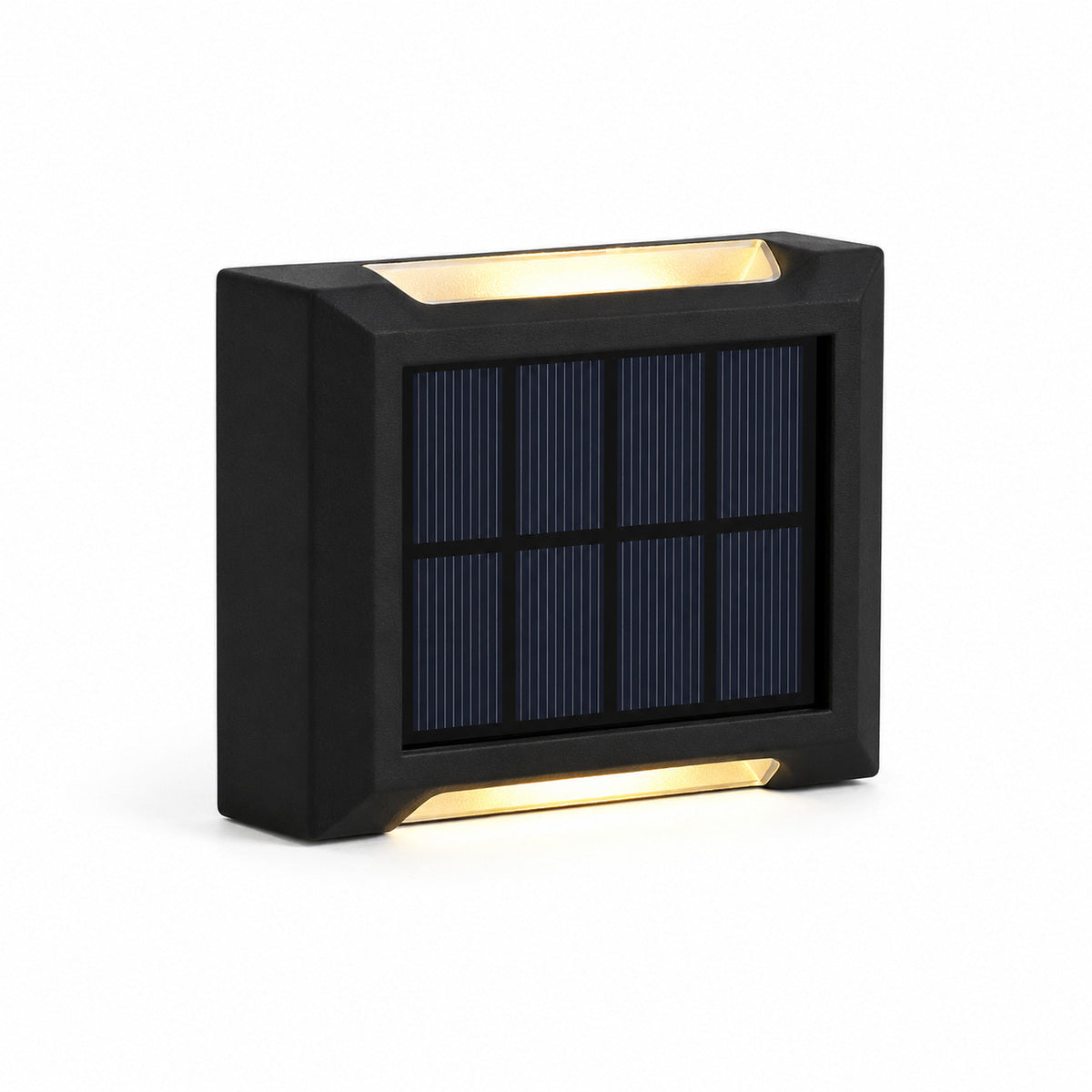 Lampă Solară de Perete cu Lumină Sus-Jos, Negru – imagine principală
