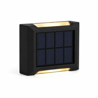 Lampă Solară de Perete cu Lumină Sus-Jos, Negru – imagine principală