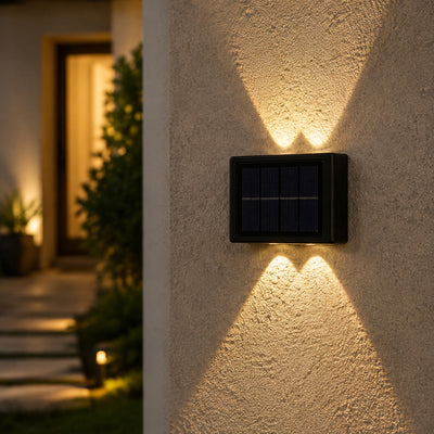 Lampă Solară de Perete cu Lumină Sus-Jos, Negru – imagine 2