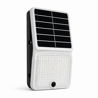 Lampă Solară de Perete pentru Exterior, cu Panou Integrat, Alb-Negru – imagine principală