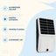 Lampă Solară de Perete pentru Exterior, cu Panou Integrat, Alb-Negru – imagine 3